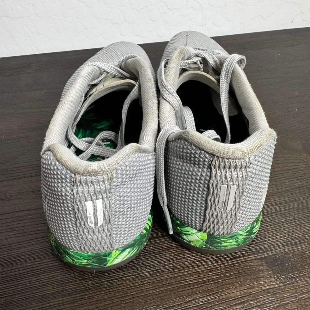 NOBULL Trainers Gray Green Tropical Leaf Sole CrossFit Training Shoes Men US 7.5